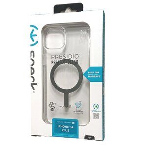 Speck Presidio Clear Phone Case For iPhone 14 Plus MagSafe Antimicrobial New
